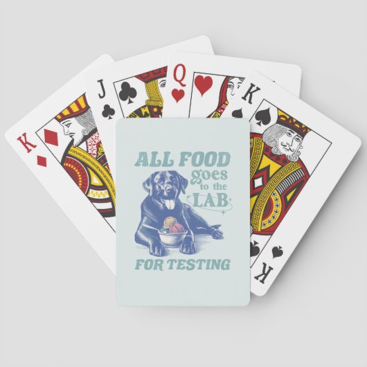 Alle voedsel gaat naar het Black Lab voor het test Pokerkaarten (Achterkant)