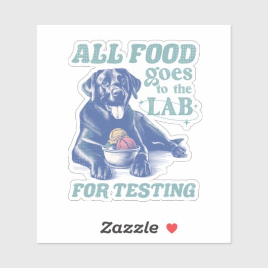 Alle voedsel gaat naar het Black Lab voor het test Sticker (Vel)