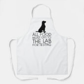 "Alle voedsel moet naar het lab gaan" groot Afbeel Schort (Voorkant)
