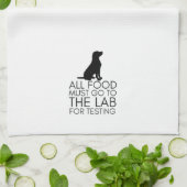 "Alle voedsel moet naar het lab gaan" keukenhanddo Theedoek (Gevouwen)