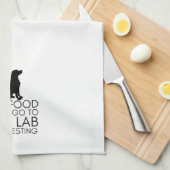 "Alle voedsel moet naar het lab gaan" keukenhanddo Theedoek (Quarter Fold)