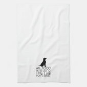 "Alle voedsel moet naar het lab gaan" keukenhanddo Theedoek (Verticaal)