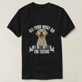 Alle voedsel moet naar het lab gaan om te testen t-shirt