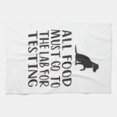 Alle voedsel moet naar het lab gaan om te testen, theedoek (Horizontaal)