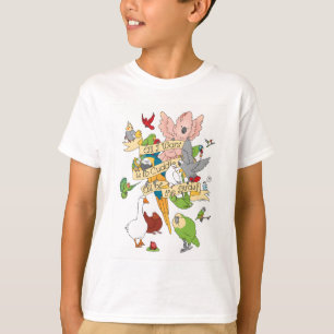 Alle vogels rondstrooien t-shirt