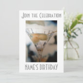 ALLE VOLWASSENE BIRTHDAY PARTIJINVITATIE KAART (Staand voorkant)