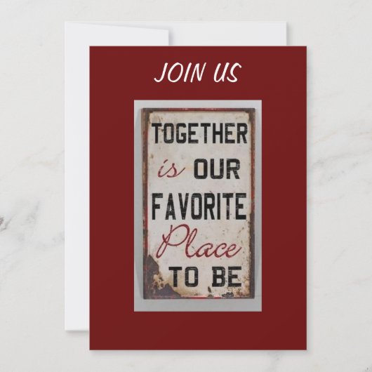 ALLE VOORKOMEN "KOMEN TOT ONS" INVITATIE=TOGETHERN KAART (Voorkant)