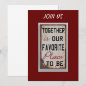 ALLE VOORKOMEN "KOMEN TOT ONS" INVITATIE=TOGETHERN KAART (Voorkant / Achterkant)