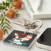 Alle voortgang vindt plaats buiten de comfortzone sleutelhanger (Voorkant Rechts)