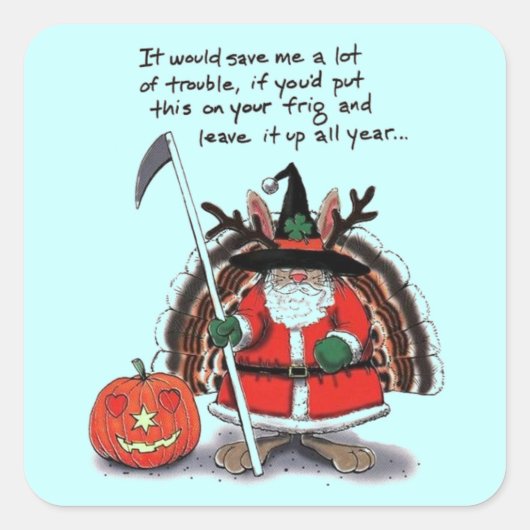 Alle voorvallen gedekt vierkante sticker (Voorkant)