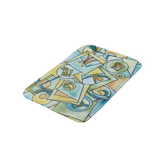 Alle vormen en maten-moderne Bauhaus Geometrc Badmat (Gekanteld)