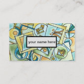 Alle vormen en maten-moderne Bauhaus-geometrische  Visitekaartje (Voorkant)