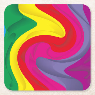 Alle vormen en vormen van kleur kartonnen onderzetters