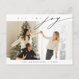 Alle vreugde, vrolijkste kerstfoto briefkaart