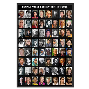Alle Vrouw Nobelprijswinnaars van 1901-2023 Poster