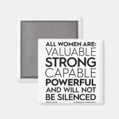 Alle vrouwen zijn vierkant magneet (Voorkant / Achterkant)