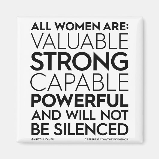 Alle vrouwen zijn vierkant magneet (Voorkant)