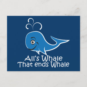 Alle walvis die de walvis beëindigt - Funny-kaart Briefkaart