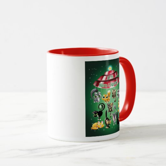 ALLE WARME & FUZZIES van Jeff Willis Art Mok (Voorkant rechts)