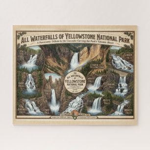 Alle Watervallen van Yellowstone Legpuzzel
