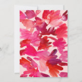 Alle Waterverf van de Liefde Roze Rood Wedding Uit Kaart (Achterkant)