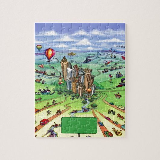 Alle wegen leiden naar Atlanta Georgia Legpuzzel (Verticaal)