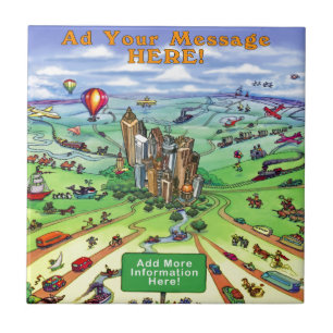 Alle wegen leiden naar Atlanta Georgia Tegeltje