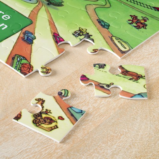 Alle wegen leiden naar Austin Texas Legpuzzel (Zijkant)