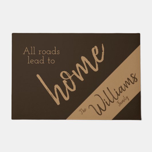 Alle wegen leiden naar huis deurmat (Voorkant)