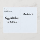 Alle wegen leiden naar huis met  pick-up truck feestdagenkaart (Achterkant)