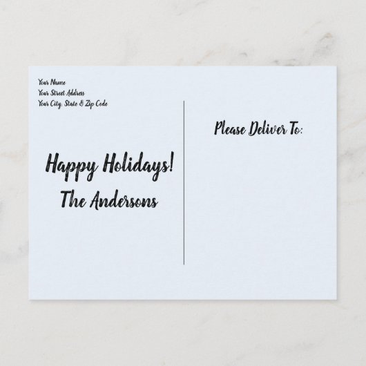 Alle wegen leiden naar huis met  pick-up truck feestdagenkaart (Achterkant)