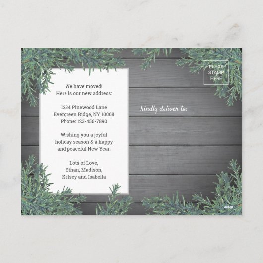 Alle wegen leiden naar huis Nieuw adres Kerstmis 1 Feestdagenkaart (Achterkant)