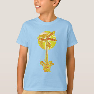 Alle wegen leiden naar huis t-shirt