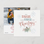 Alle wegen leiden naar huis voor Kerstmis Feestdagenkaart (Voorkant / Achterkant)