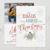 Alle wegen leiden naar huis voor Kerstmis Feestdagenkaart (Voorkant / Achterkant)