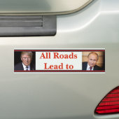 Alle wegen leiden naar Poetin-Bumpersticker Bumpersticker (Op auto)