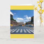 Alle wegen leiden naar Rome Blank Wenskaart Kaart (Gele Bloem)