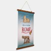 Alle wegen leiden naar Rome Hangend Wandkleed (Gebogen)