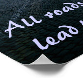 Alle wegen leiden naar Rome Poster (Hoek)