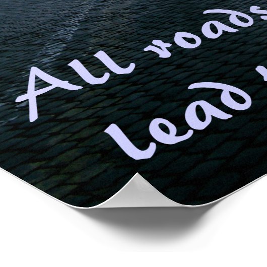 Alle wegen leiden naar Rome Poster (Hoek)