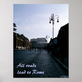 Alle wegen leiden naar Rome Poster