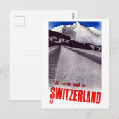  Alle wegen leiden naar Zwitserland Briefkaart (Voorkant / Achterkant)