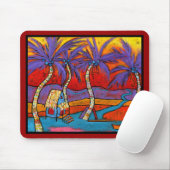 Alle wegen leiden tot de strand Muismat - 9,25 x 7 (Met muis)