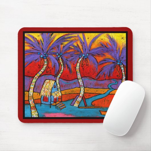 Alle wegen leiden tot de strand Muismat - 9,25 x 7 (Met muis)