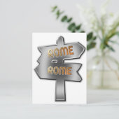 ALLE WEGEN LEIDEN TOT ROME BRIEFKAART (Staand voorkant)