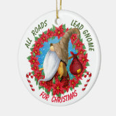 Alle wegen leiden voor kerstmis keramisch ornament (Links)