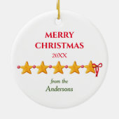 Alle wegen leiden voor kerstmis keramisch ornament (Achterkant)