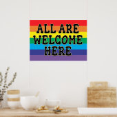 ALLE WELKOM HIER YARD SIGN OF POSTER (Keuken)