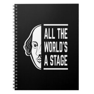 Alle wereld is een toneel Thespian Shakespeare cit Notitieboek
