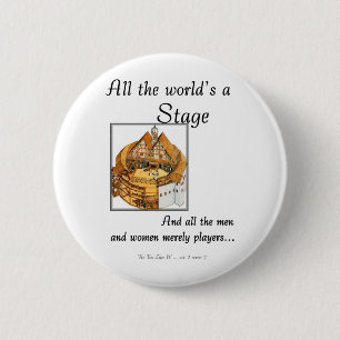 Alle werelden vormen een podium ronde button 5,7 cm